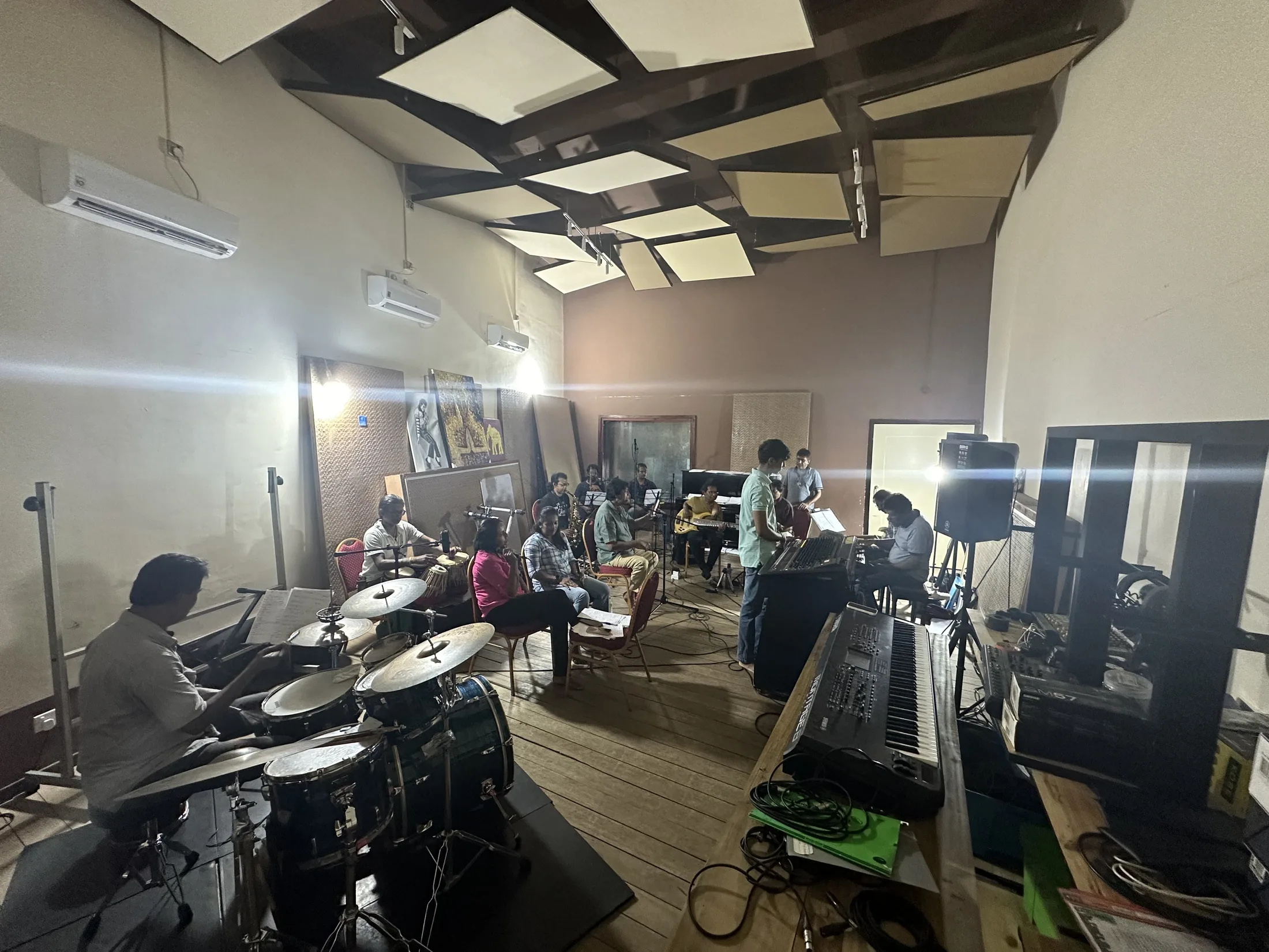 Band rehearsal at iCreateforU Studios